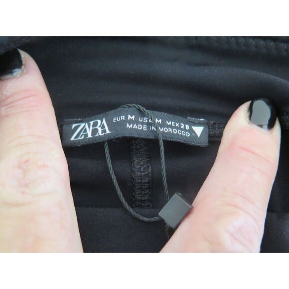 Zara Women's Size Medium Black Combination Leggings - Picture 10 of 12
